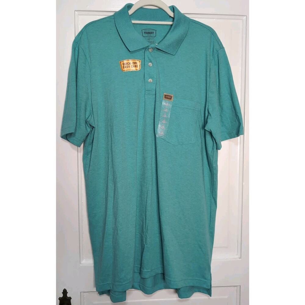 The Foundry Supply Co Polo Shirt Quick Dry Short Sleeve NWT Men's LT(1214)